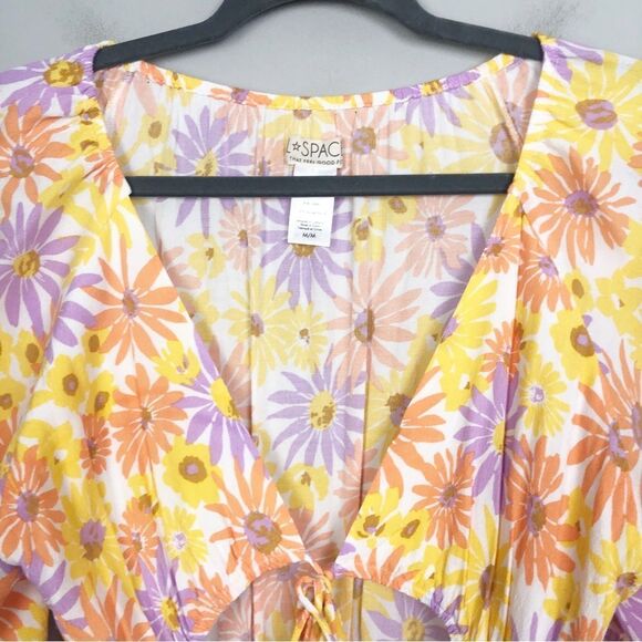 L*SPACE | Feelin’ Fine Cutout Mini Dress in Oopsie Daisy Print Women’s Size M - Picture 6 of 14